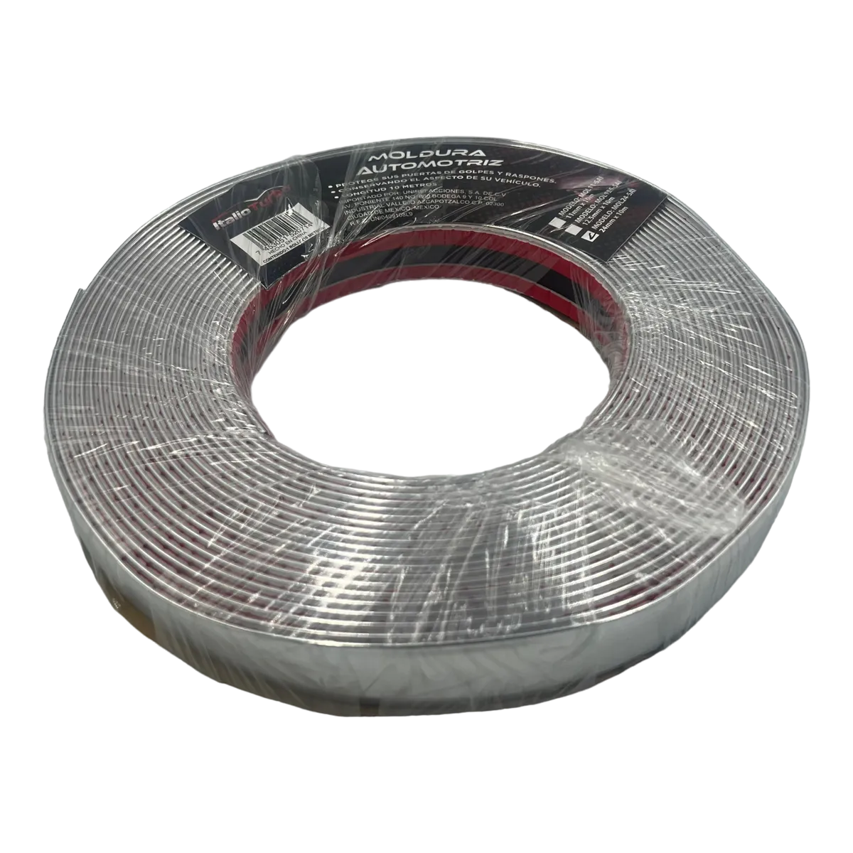 Moldura cromada rollo de (10 metros) — 2.4 cm