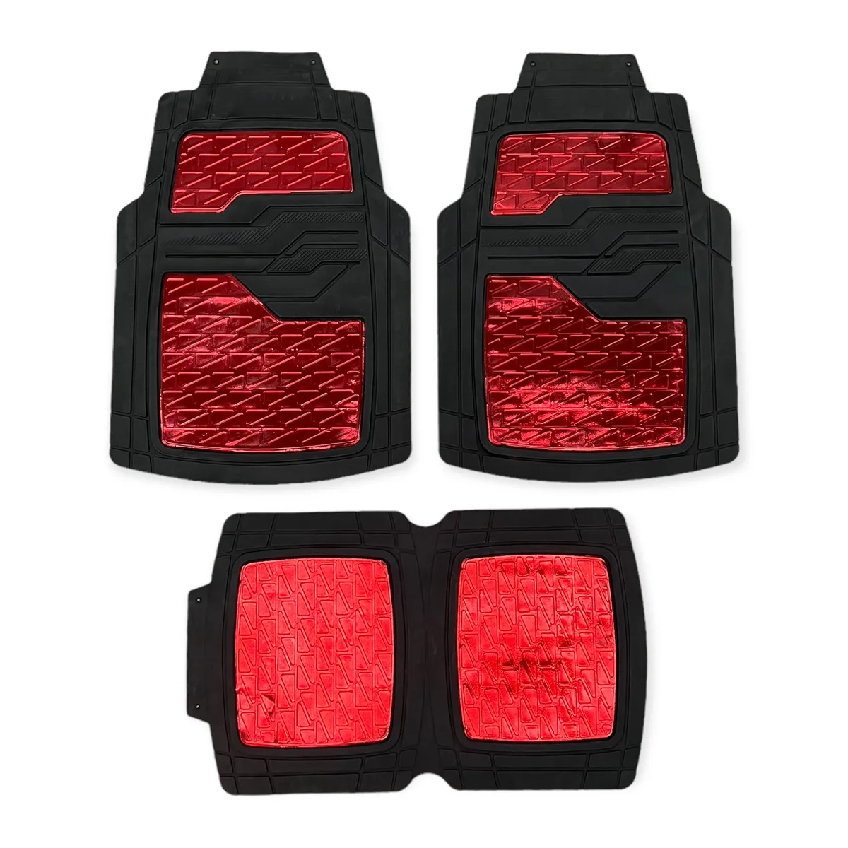 Tapete automotriz con posapié · Rojo