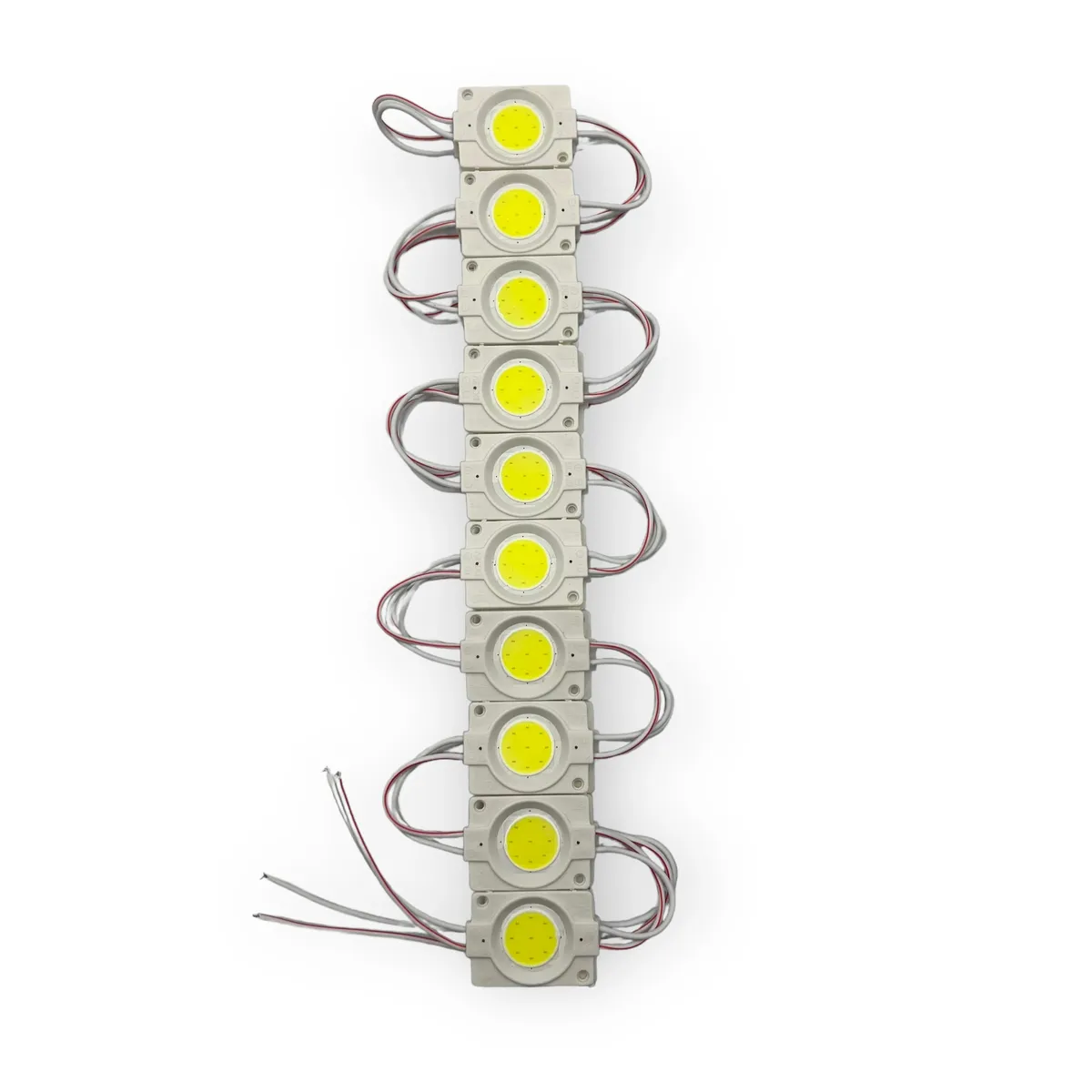 Modulo de 9 LED COB en varios colores tira de 20 piezas · Blanco