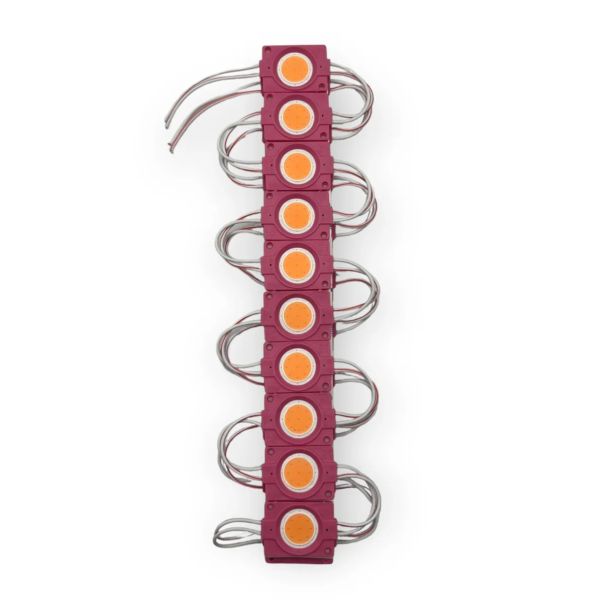Modulo de 9 LED COB en varios colores tira de 20 piezas · Rosa
