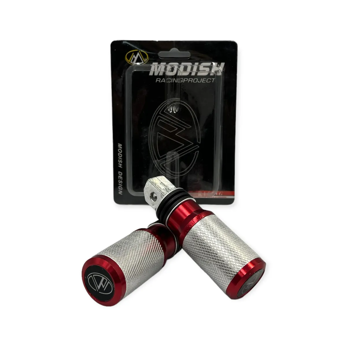 Pedal para moto aluminio (azul, negro y rojo) · Rojo