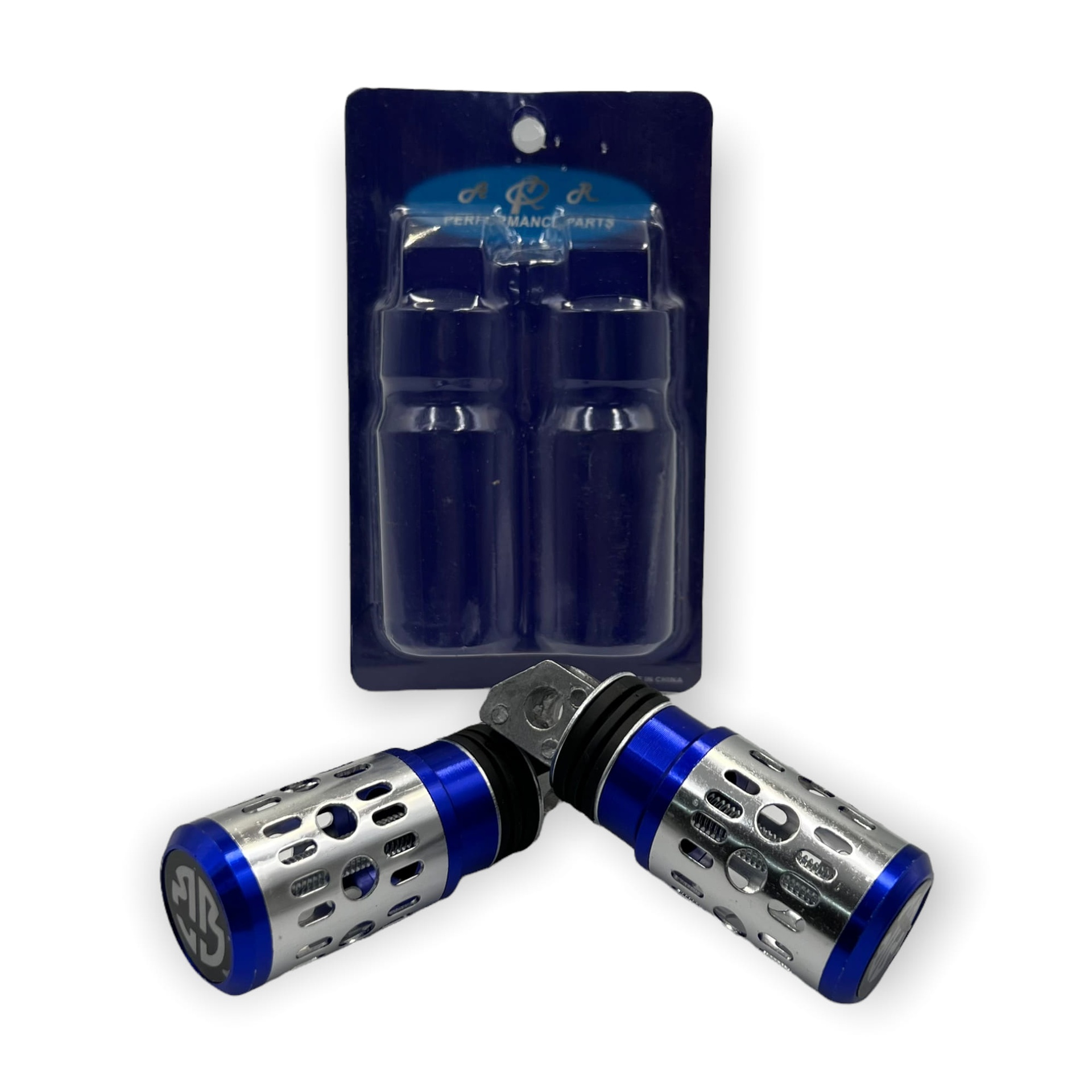 Pedal para moto de aluminio perforado colores disp. · Azul