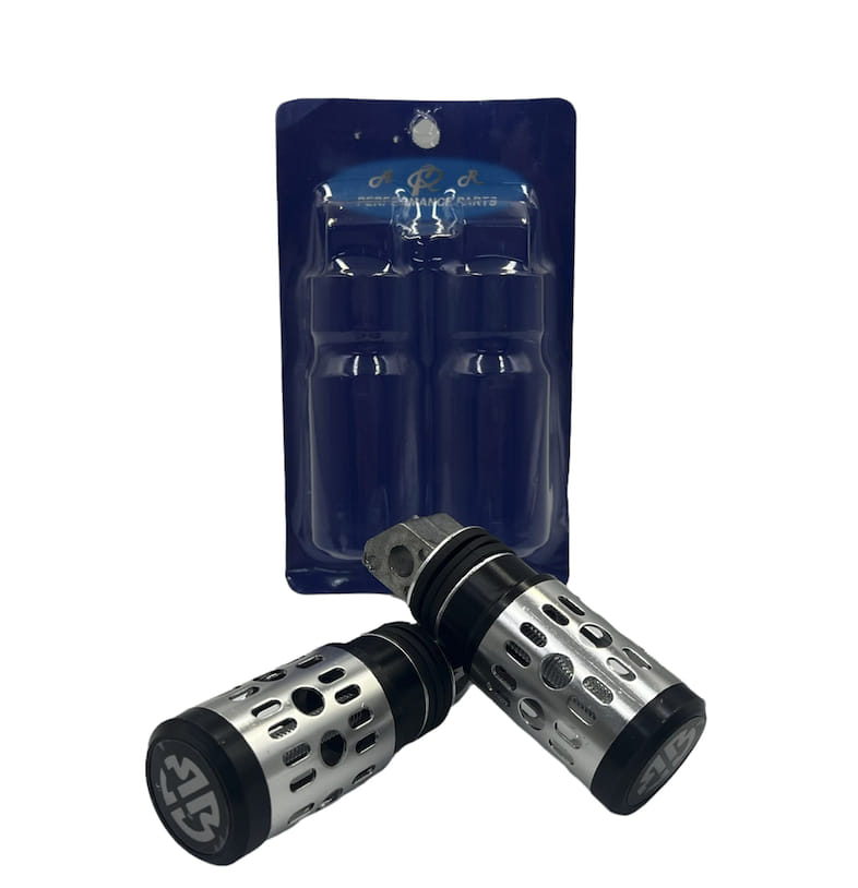 Pedal para moto de aluminio perforado colores disp. — Negro