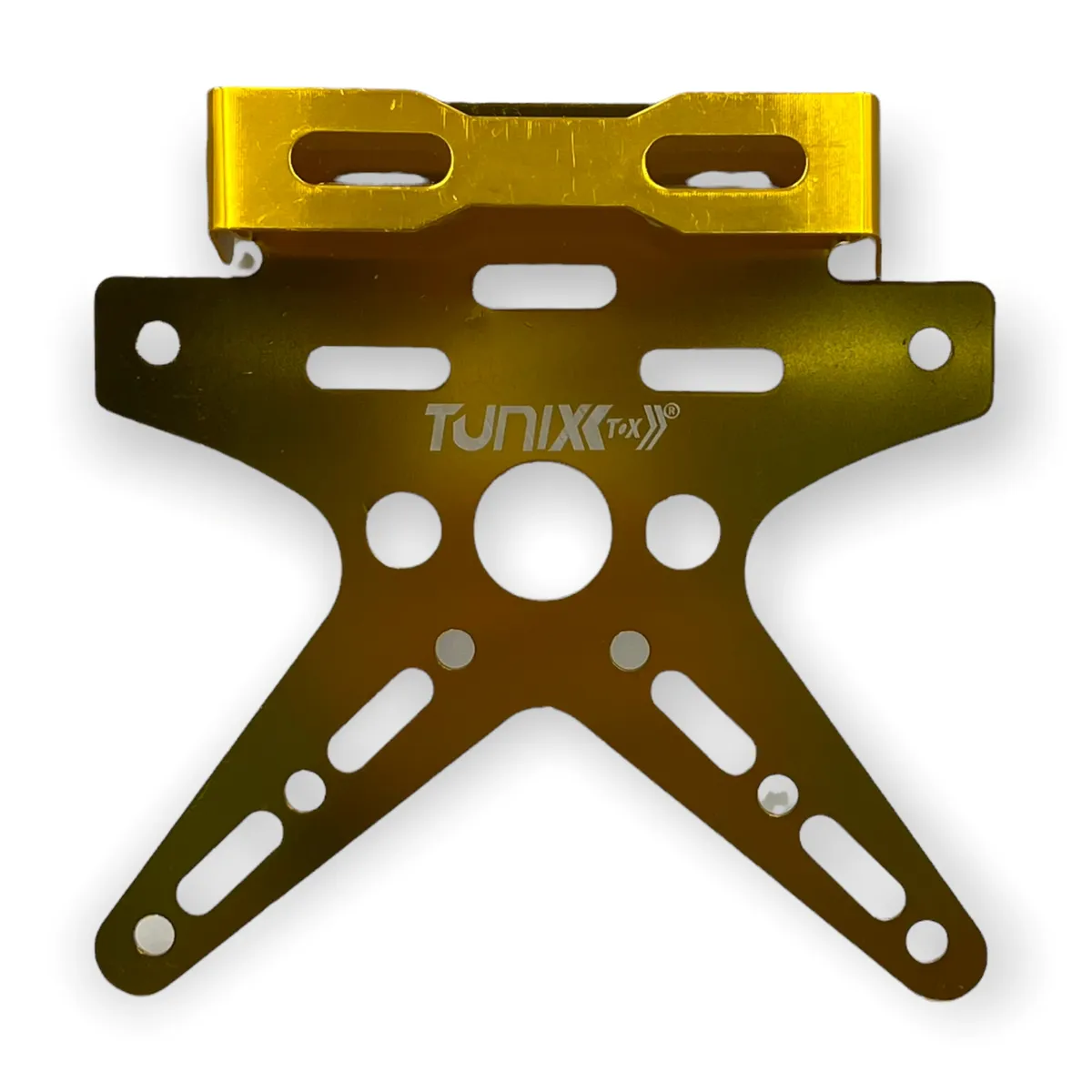 Portaplaca para moto  · Dorado