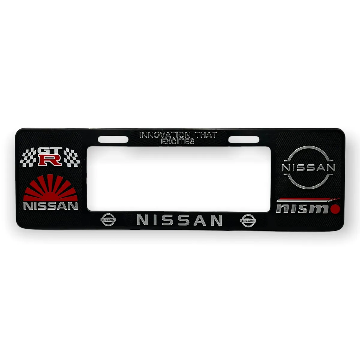 Portaplaca premium tipo europeo  — Nissan