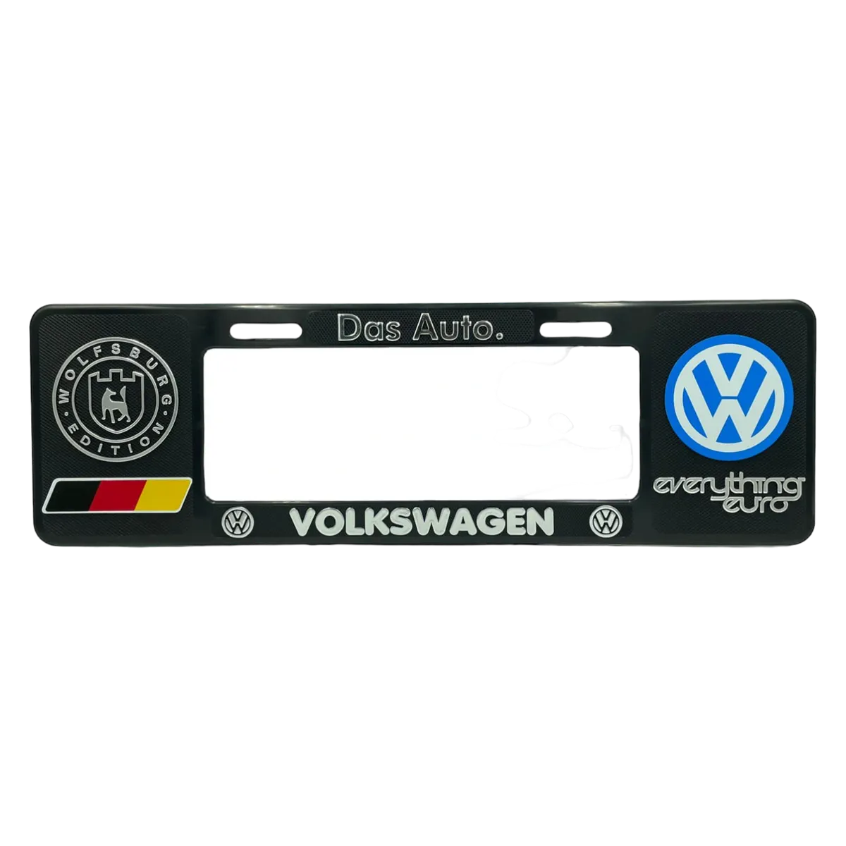 Portaplaca premium tipo europeo  — VW wolfsburg