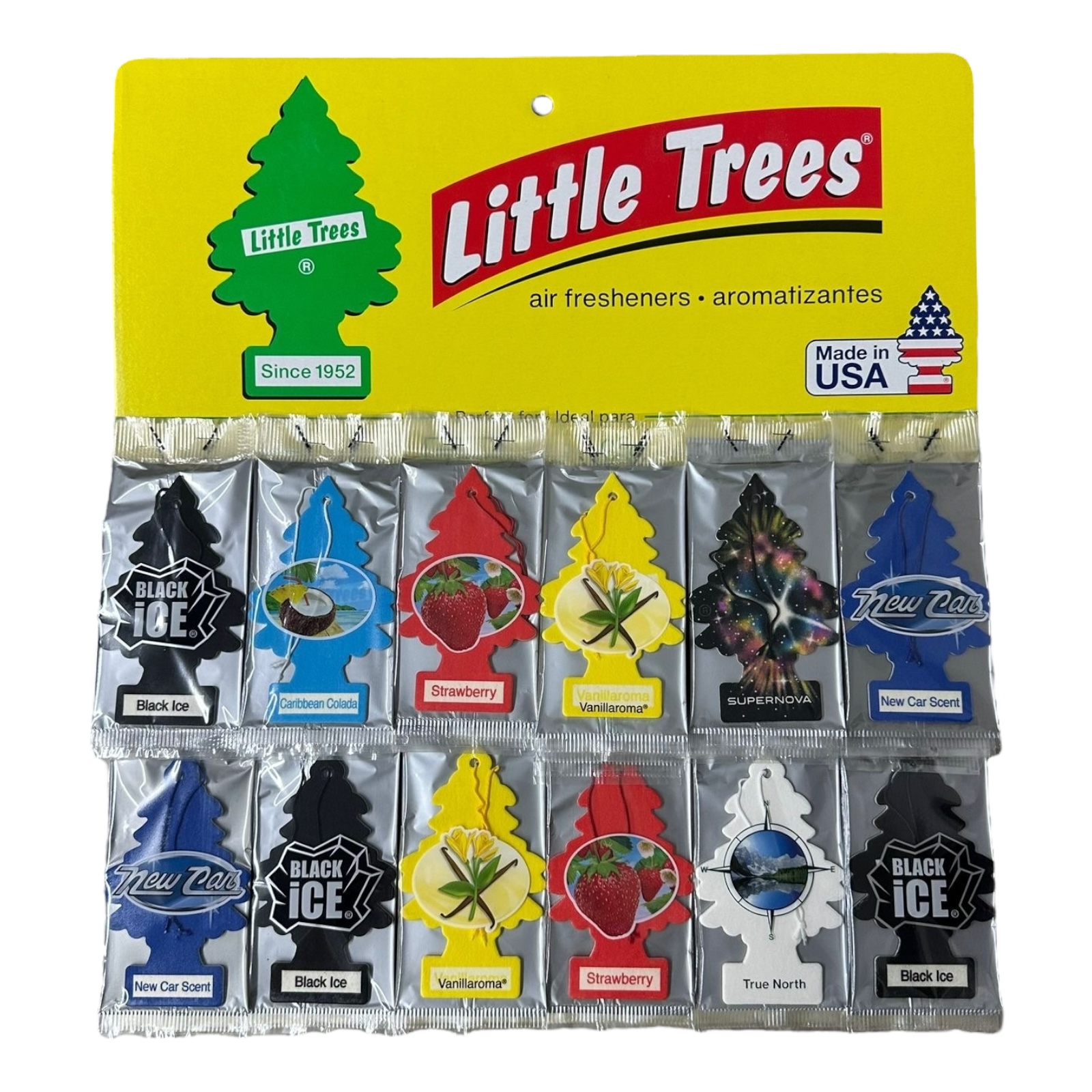 Exhibidor de aromatizante de pino Little Three (60 piezas)