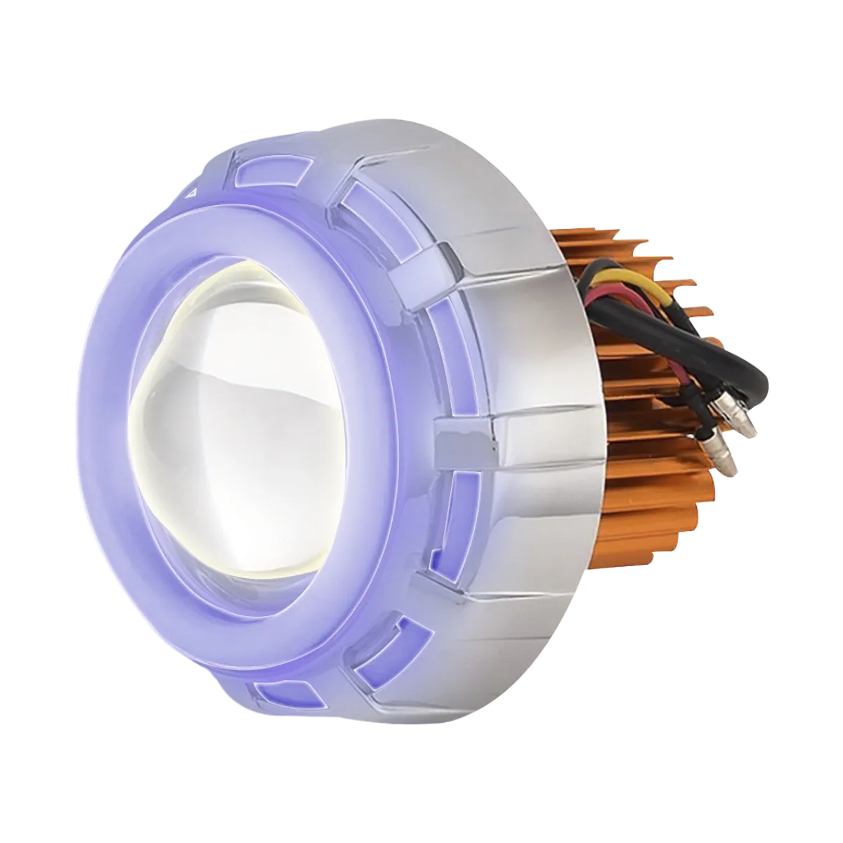 Faro LED para moto con lupa y arillo de gel · Rojo