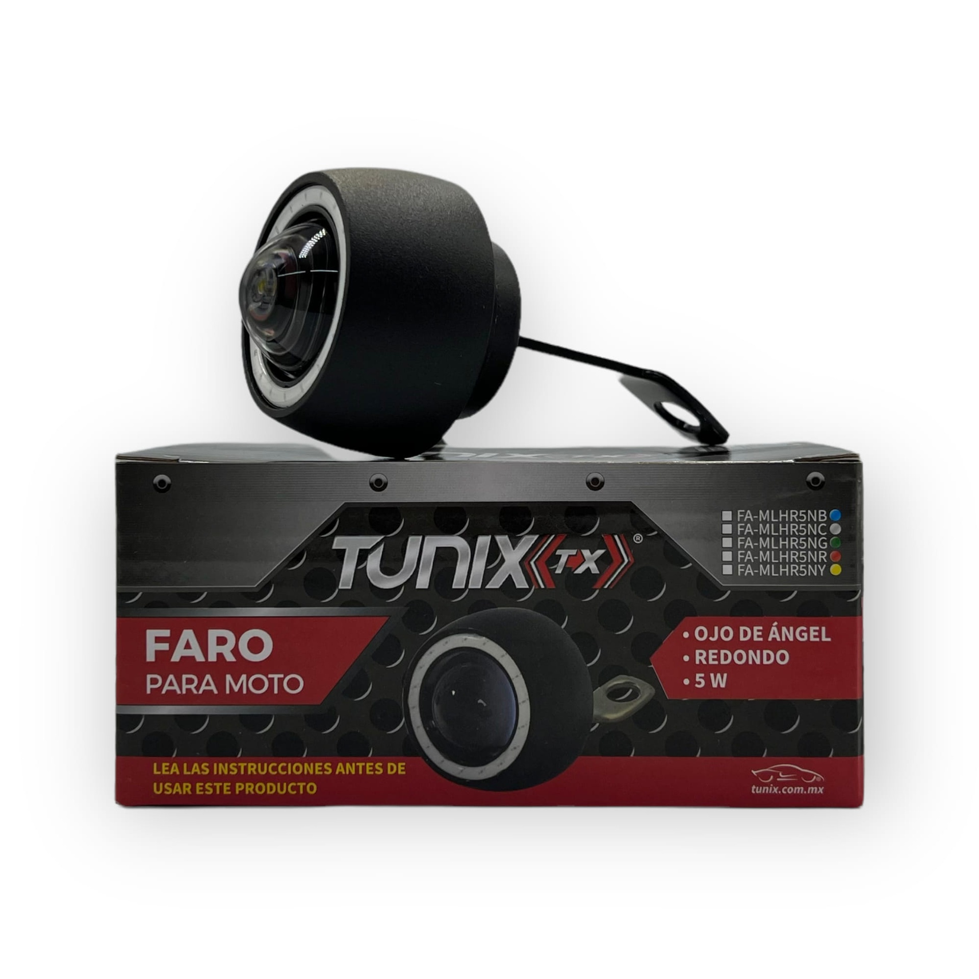 Faro LED para moto con ojo de ángel · Rojo