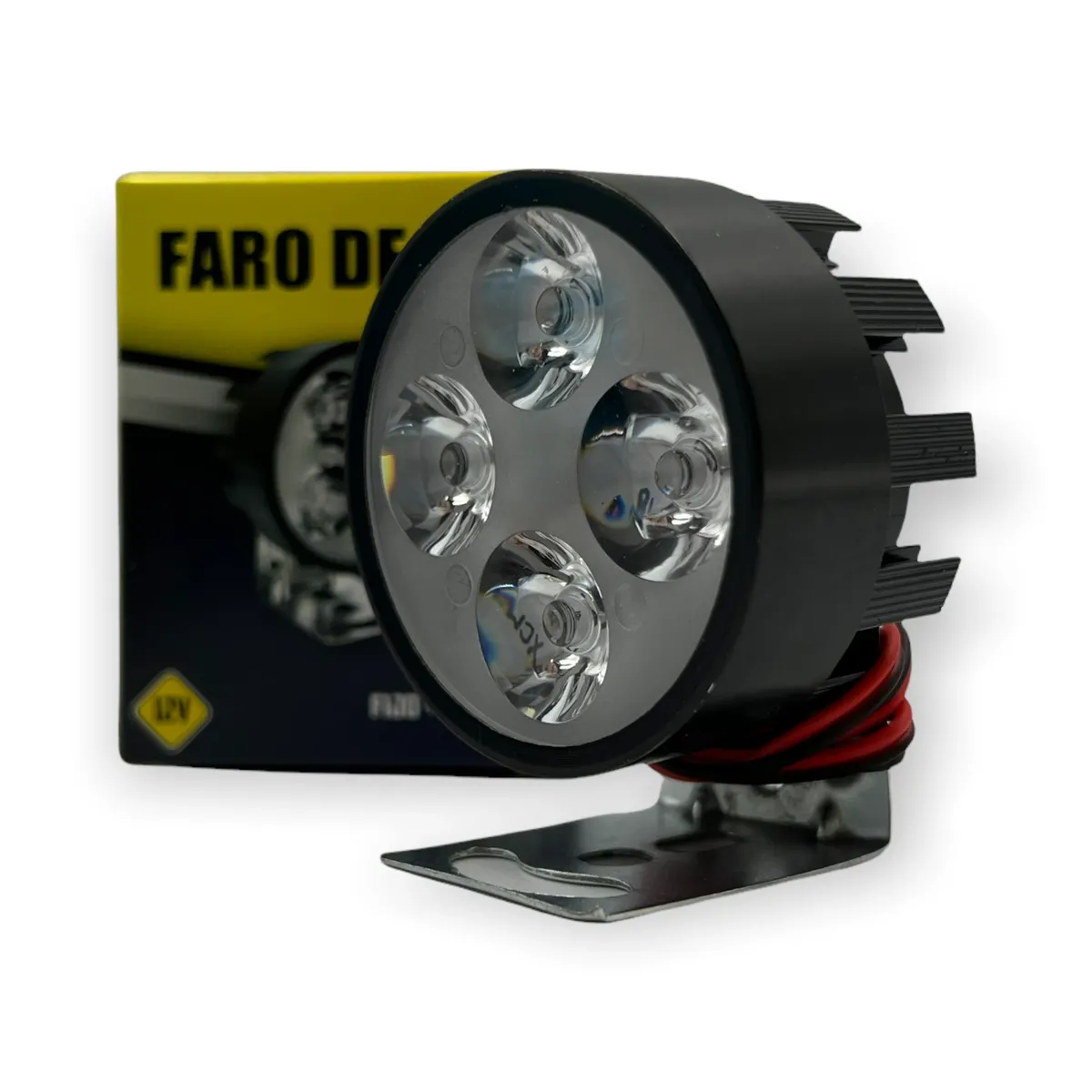 Faro de 4 LED disponible en carcaza de colores · Negro