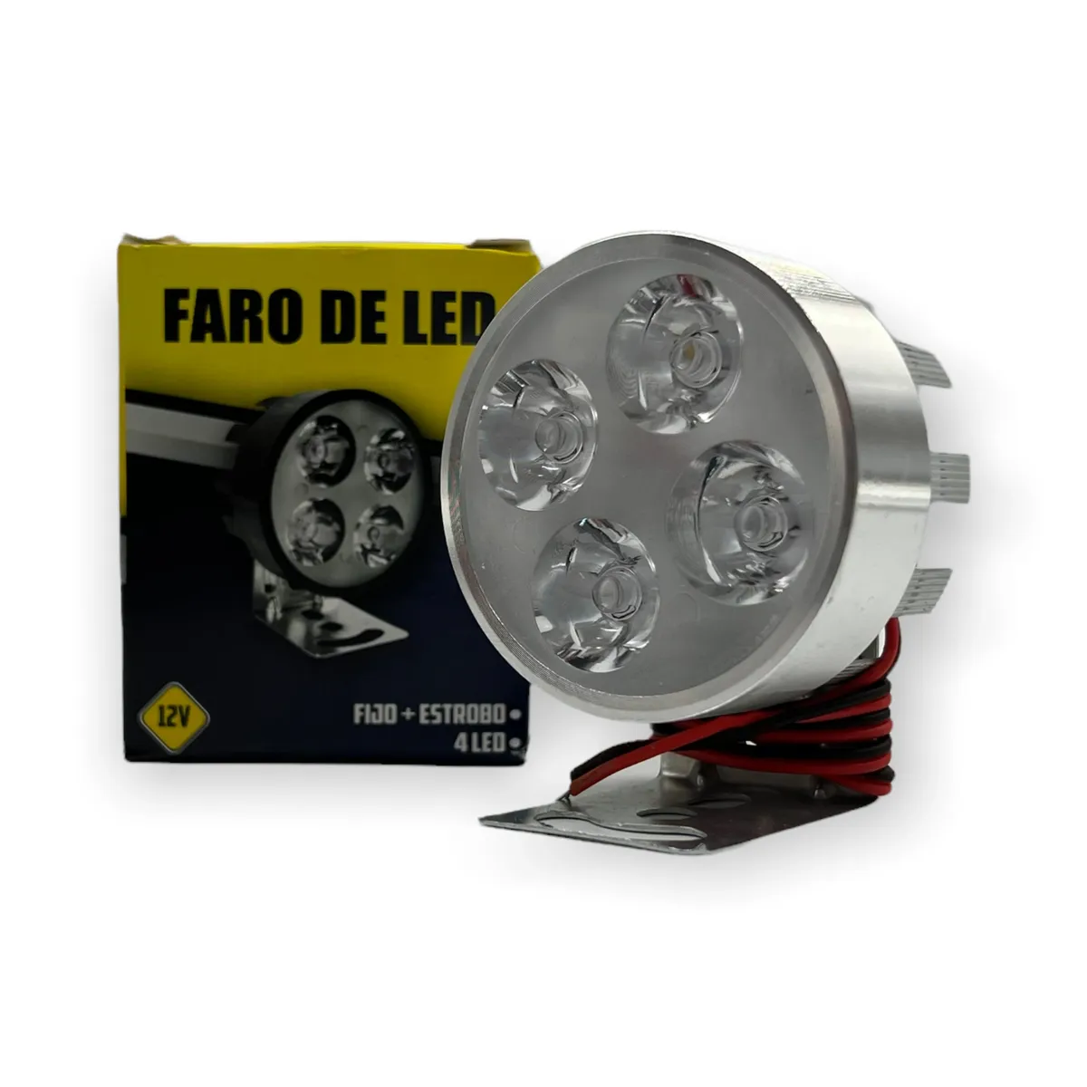 Faro de 4 LED disponible en carcaza de colores · Plata