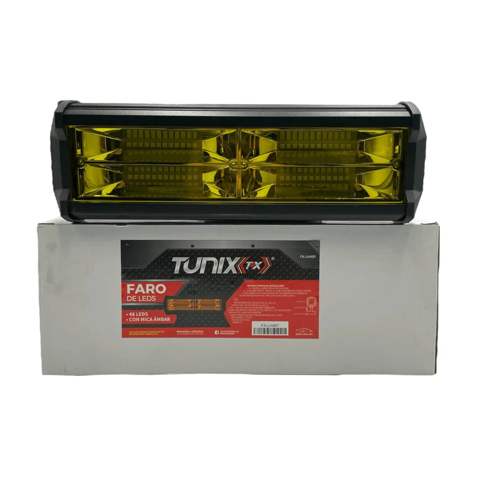 Faro de 48 LED grande · Ámbar