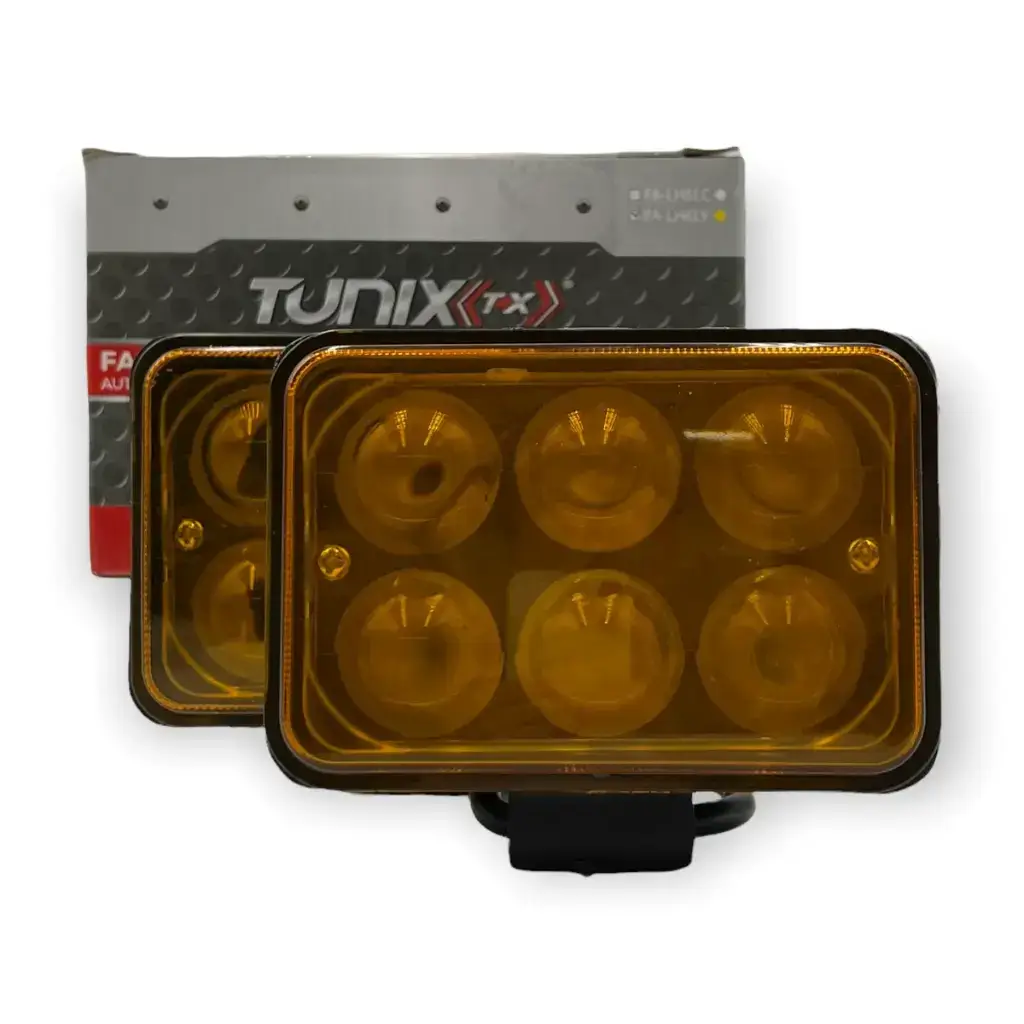 Faro de 6 LED con lupa — Ámbar