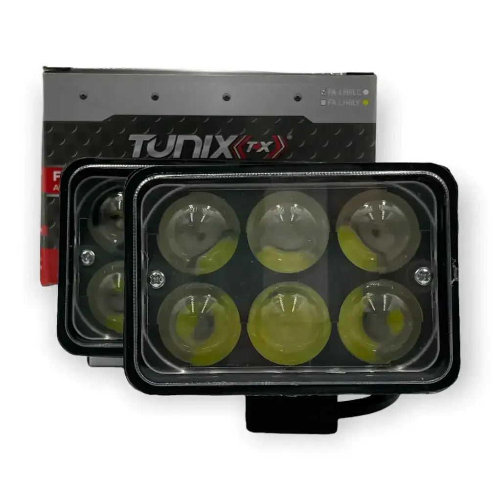 Faro de 6 LED con lupa · Blanco