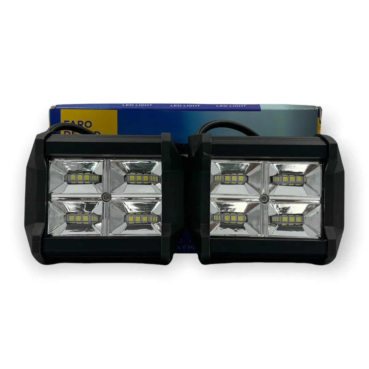 Faro tipo C con 12 LED carcaza de color  · Negro