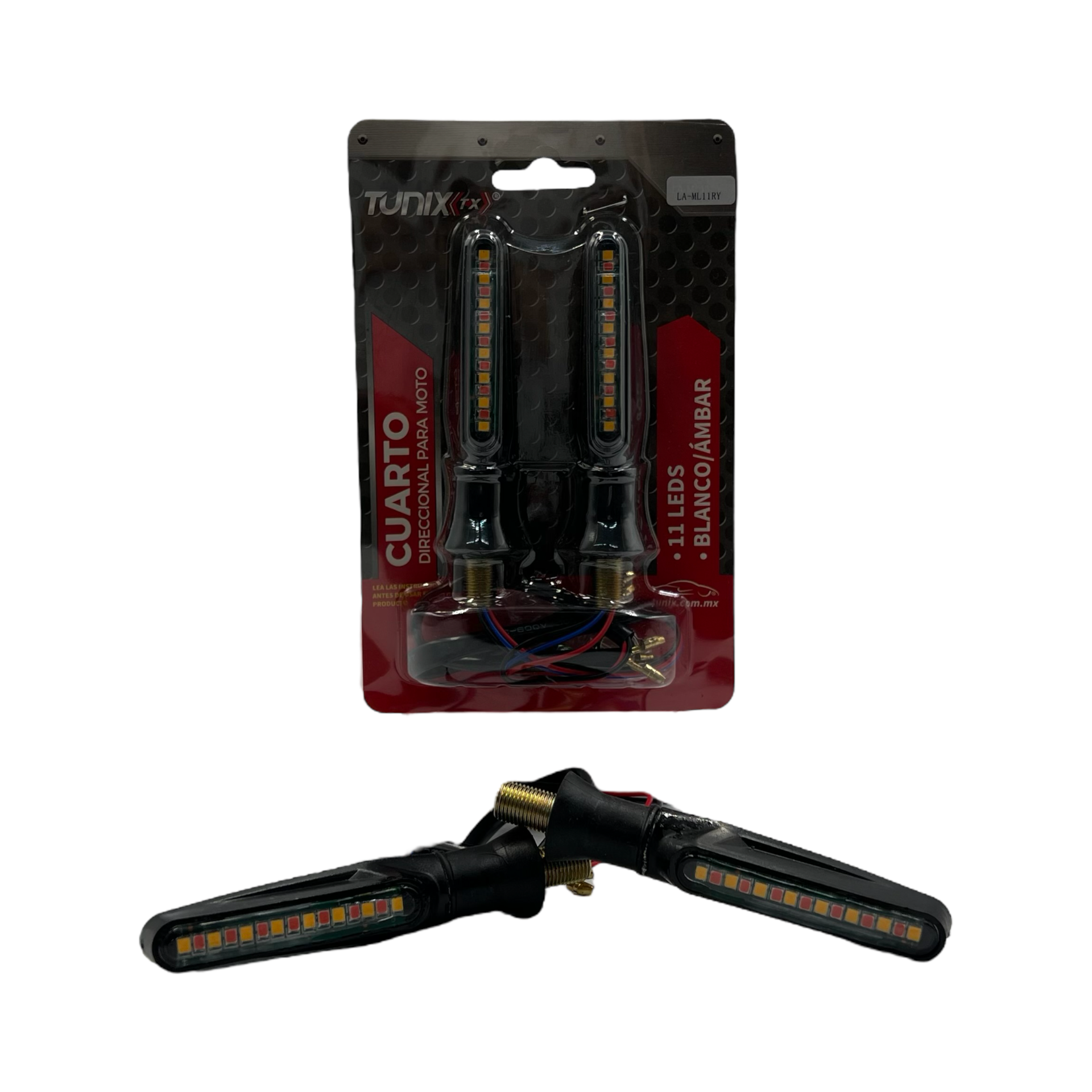 Direccional tipo slim 11 LED · Blanco/ámbar
