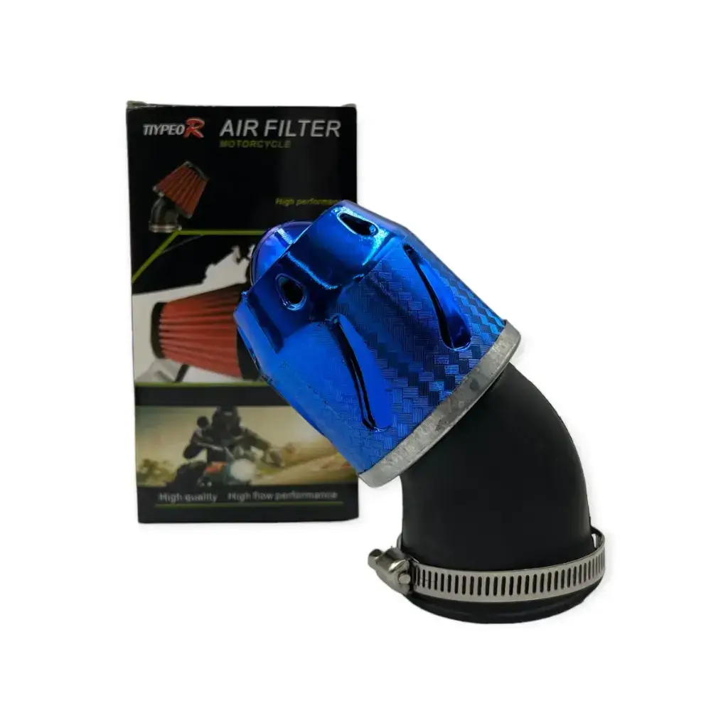 Filtro para moto deportivo inclinado · Azul