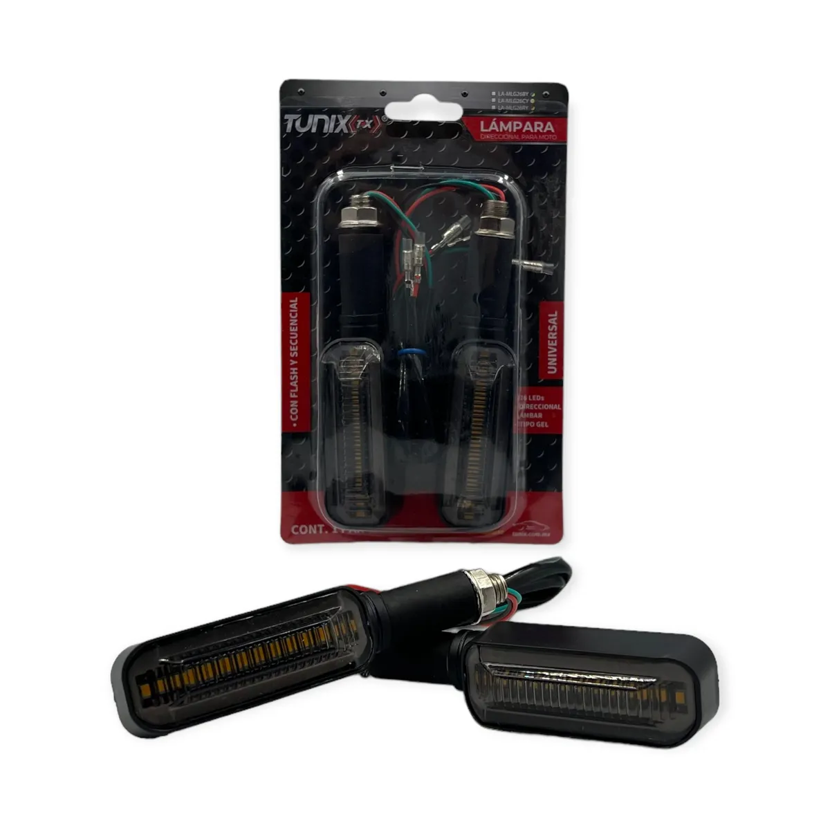 Direccional para moto flash y secuencial · Azul/ámbar