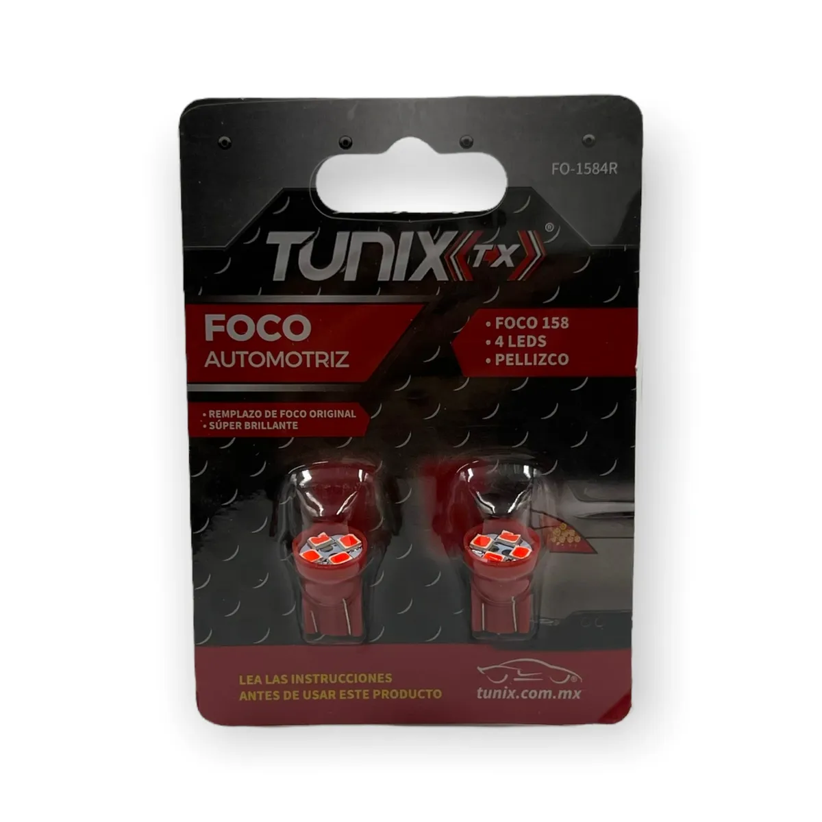 Foco T10 de 4 LED · Rojo