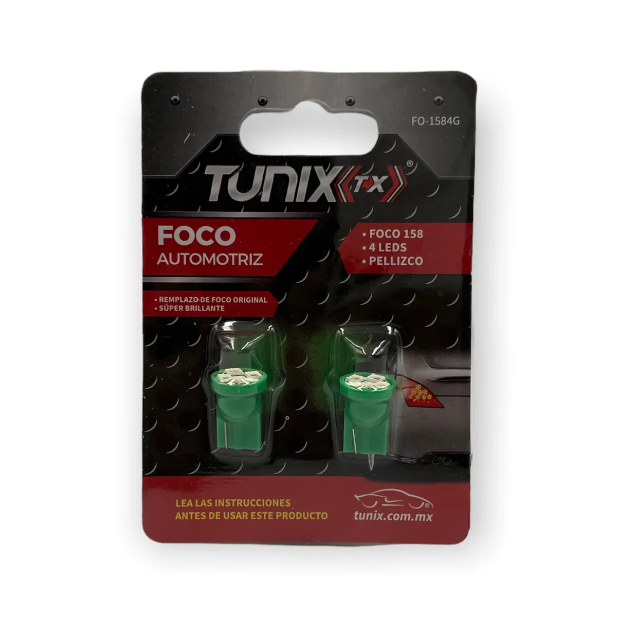 Foco T10 de 4 LED · Verde