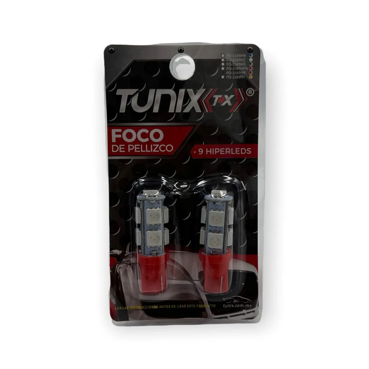 Foco T10 con 9 hyperled · Rojo