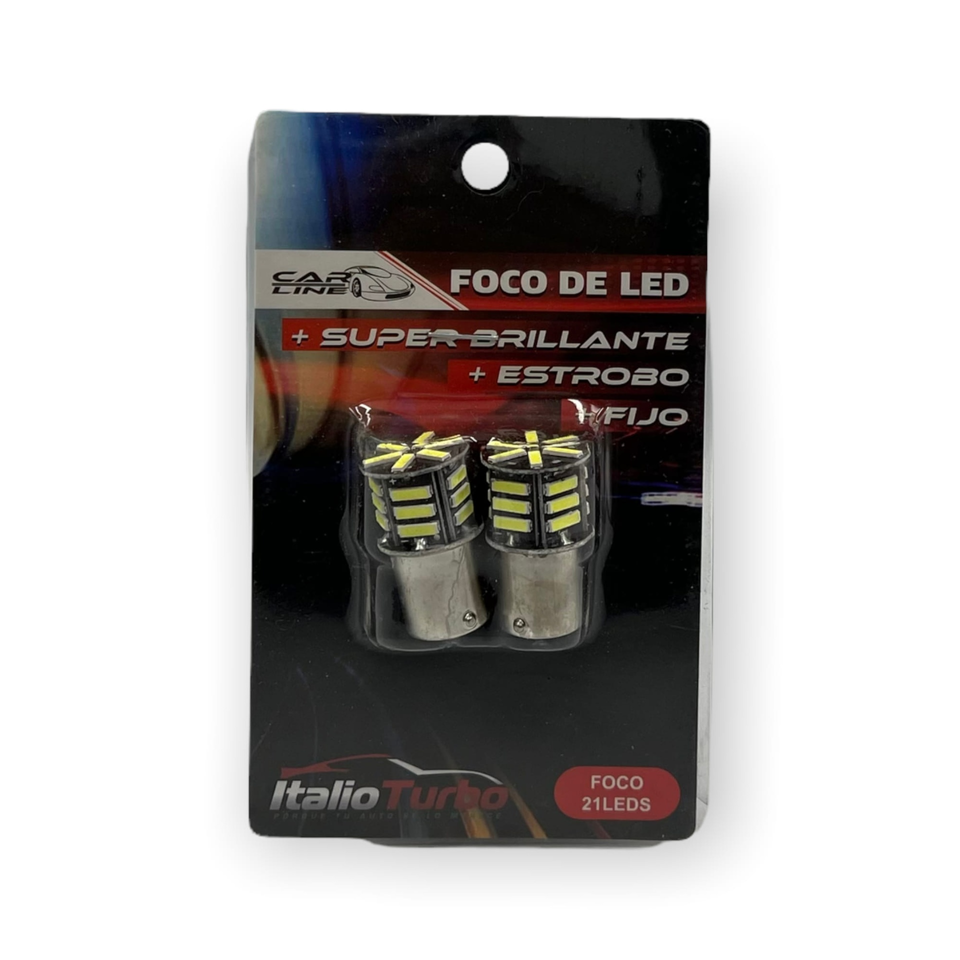 Foco de 21 LED 2 polos con patas disparejas (1034) · Blanco