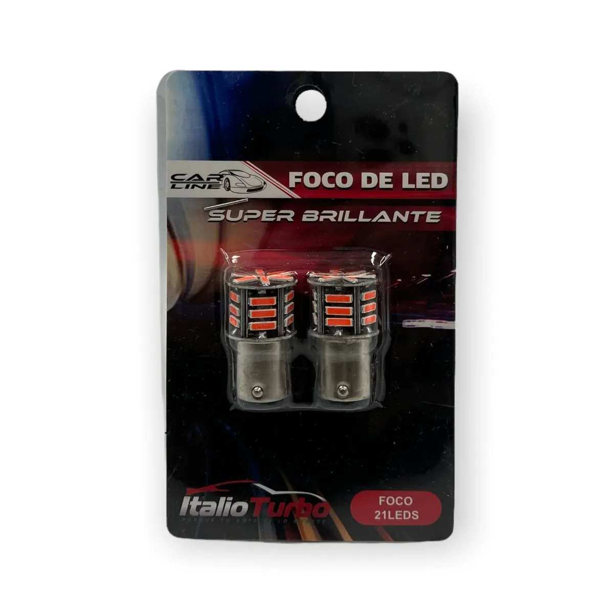 Foco de 21 LED 2 polos con patas disparejas (1034) · Rojo