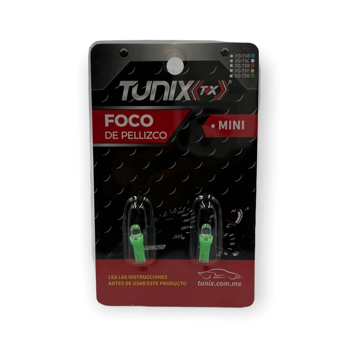 Foco de pellizco mini para tablero · Verde