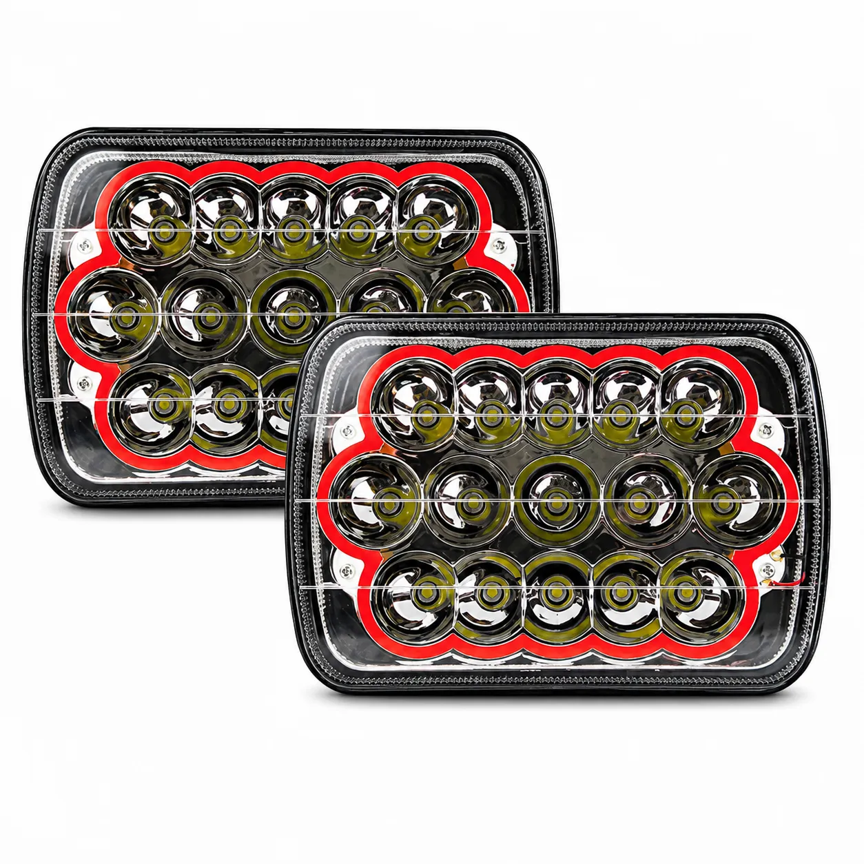 Unidad de 7 pulgadas con arillo — Rojo