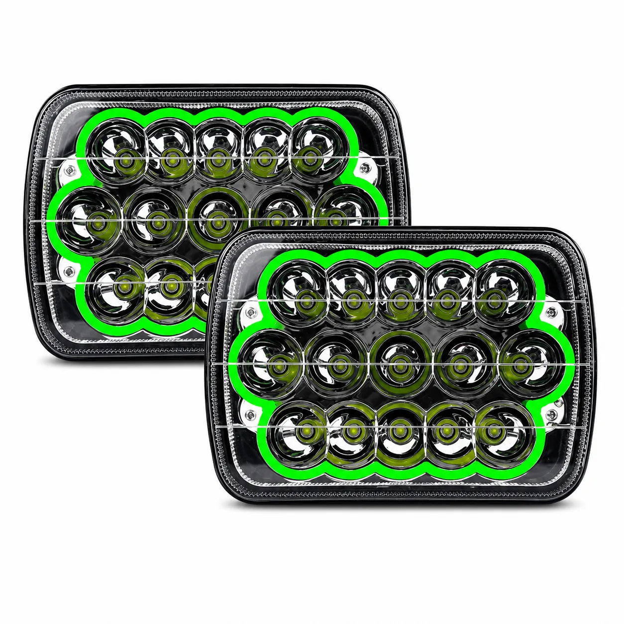 Unidad de 7 pulgadas con arillo — Verde