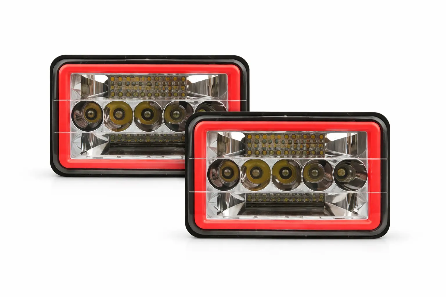 Unidad de 5 pulgadas con arillo glo · Rojo