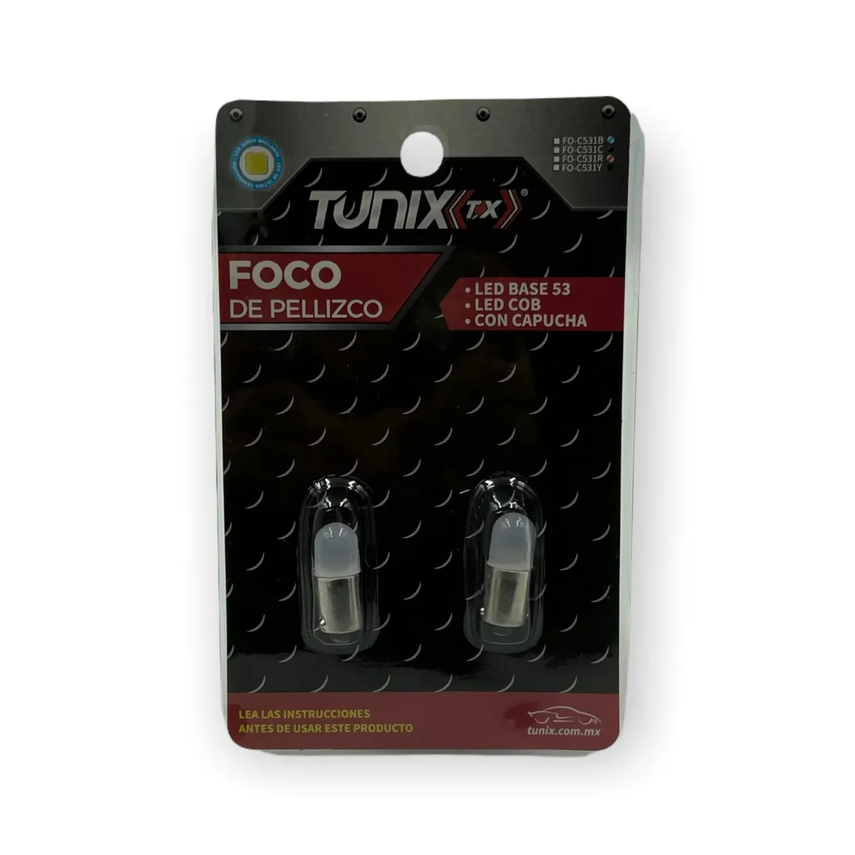 LED base 53 con capucha varios colores · Rojo