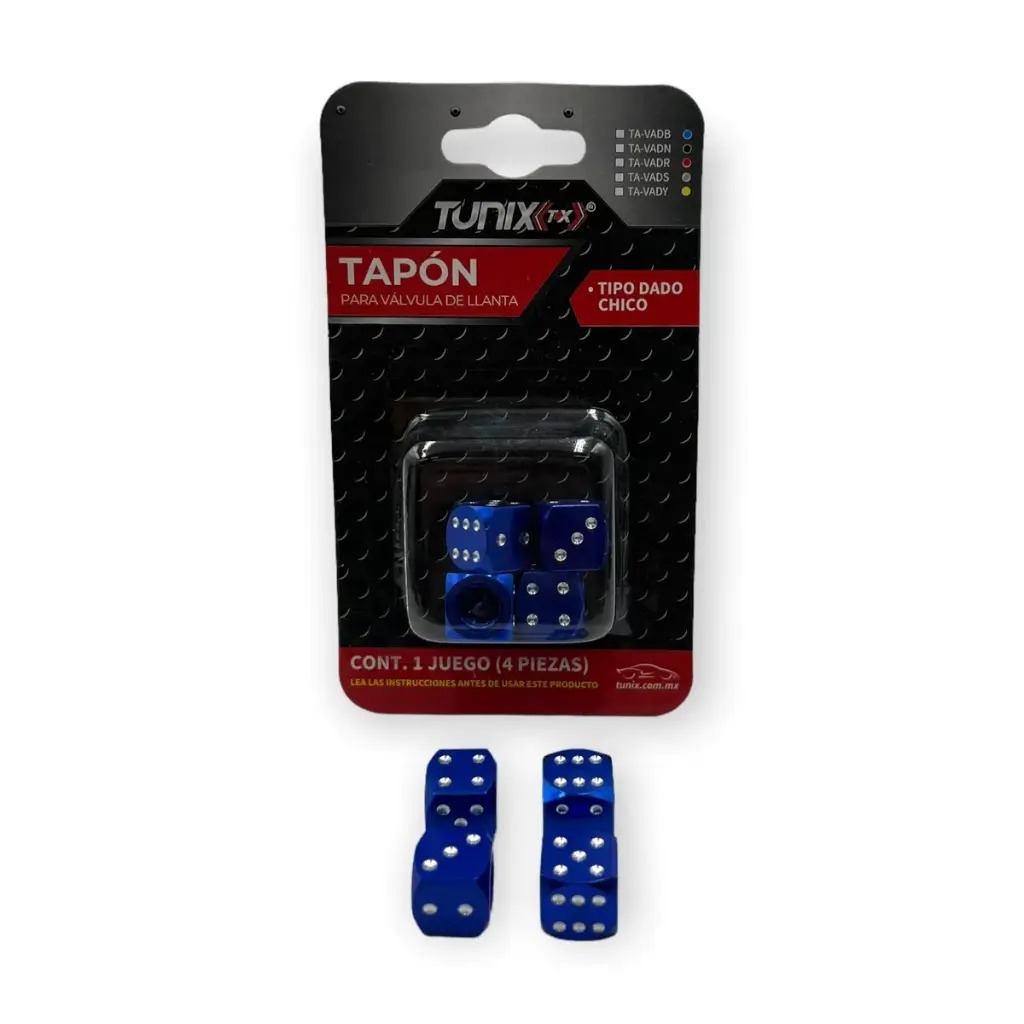 Tapón de válvula de dado — Azul