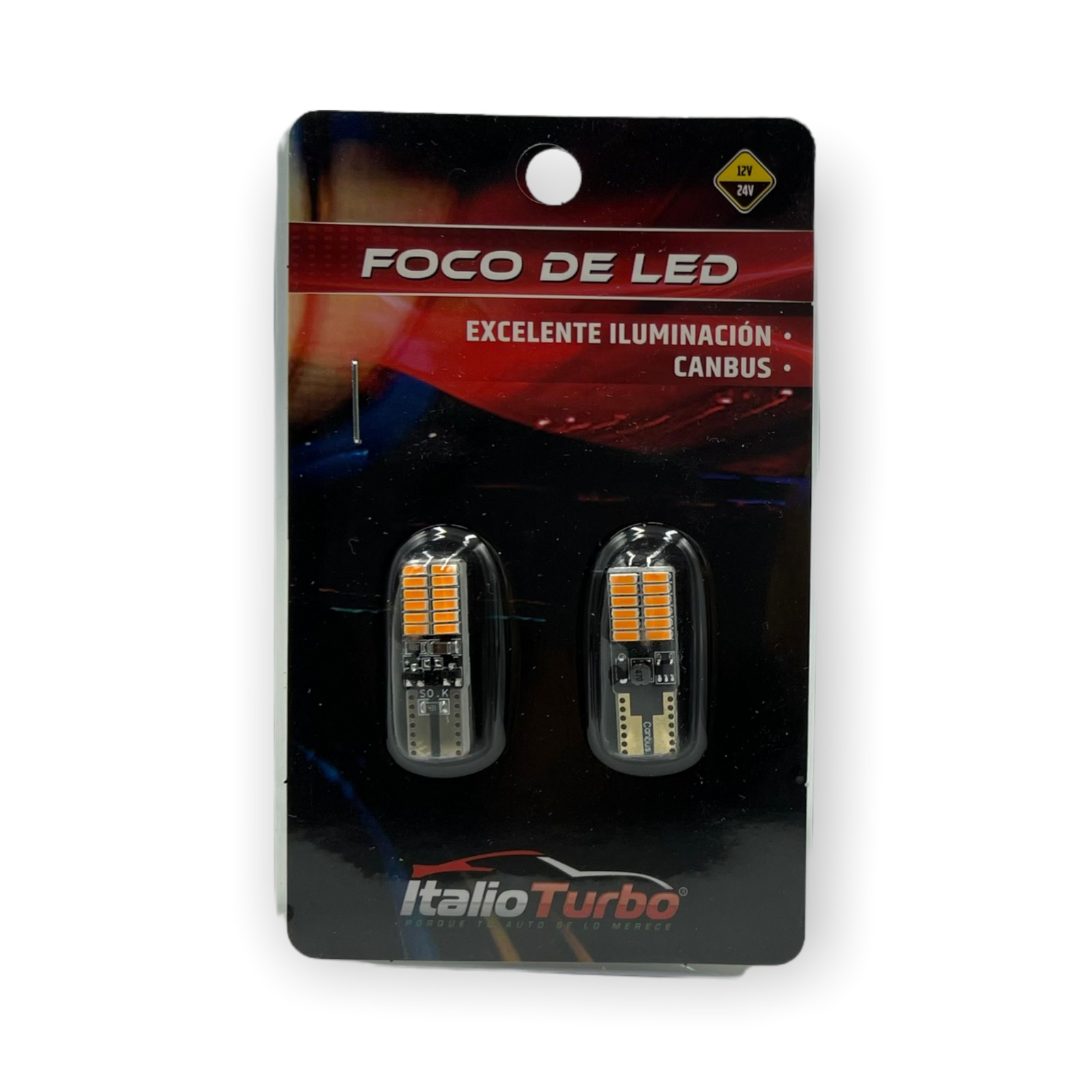 T10 con 24 LED y canbus  · Amarillo