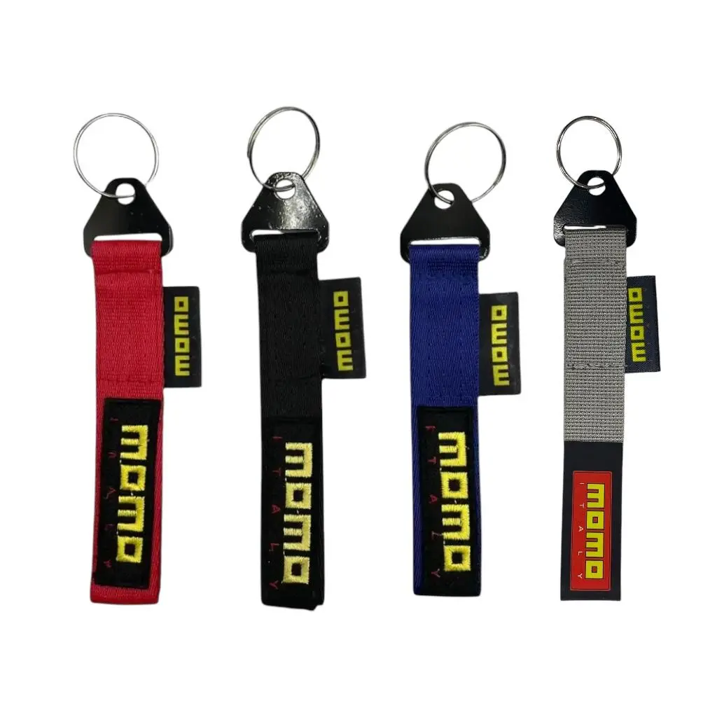 Llavero de tirón Momo (azul, negro y rojo) · Azul