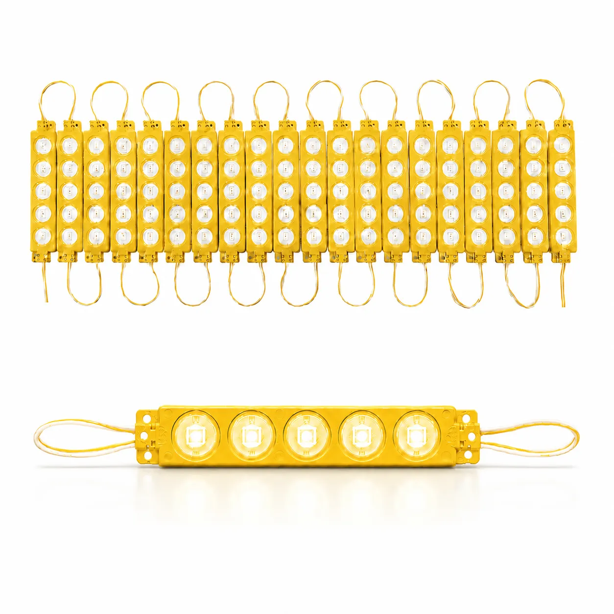 Modulo LED 5050 tira de 20 piezas en varios colores · Amarillo