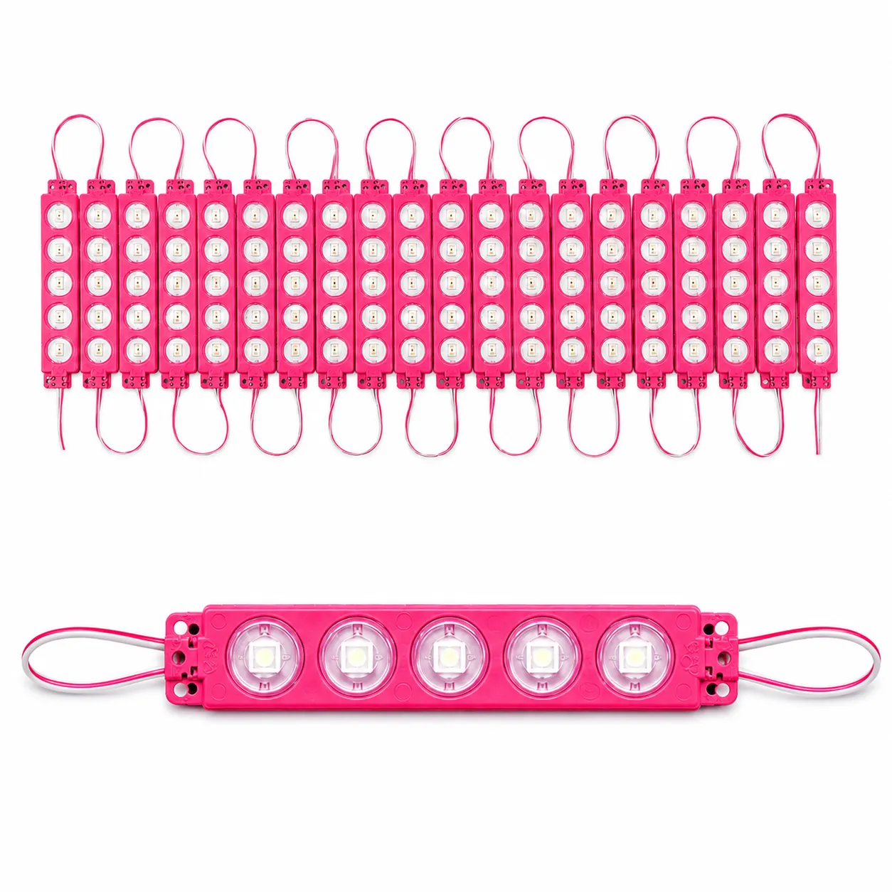 Modulo LED 5050 tira de 20 piezas en varios colores  · Rosa