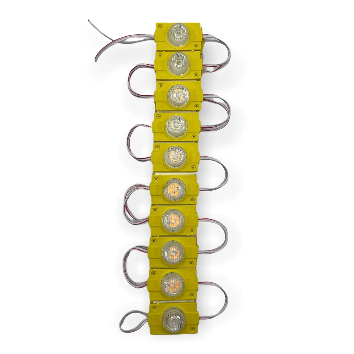Modulo LED tipo sombrero (tira de 20 piezas) · Amarillo