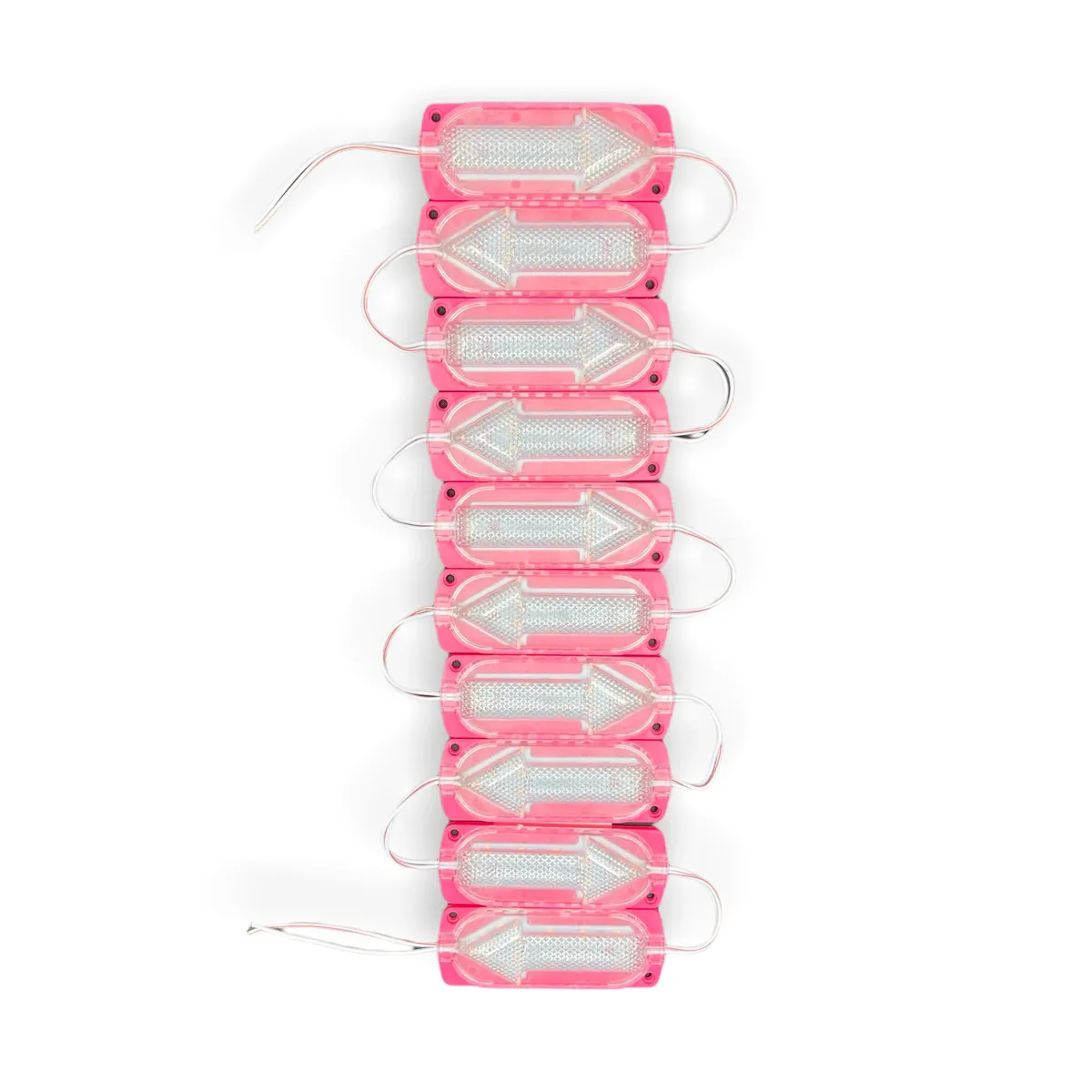 Modulo LED tipo flecha en varios colores (tira de 10 piezas) — Rosa