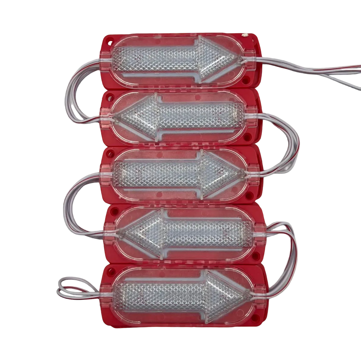 Modulo tipo flecha con 15 LED tira de 10 piezas — Rojo