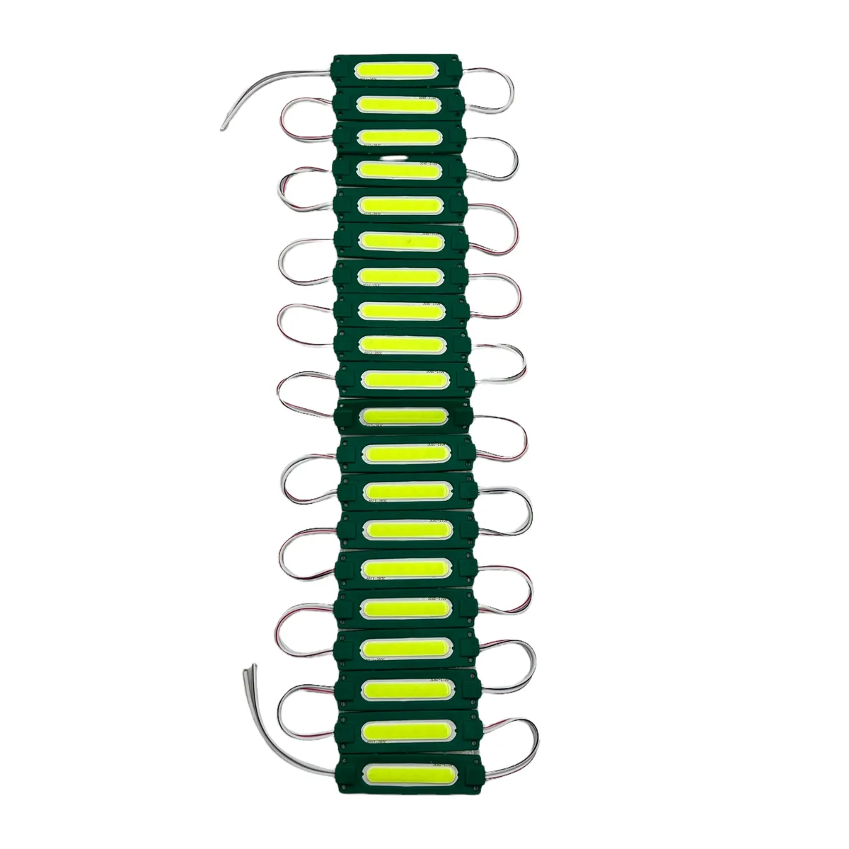 Módulo tipo chip con LED cob tira de 20 piezas · Verde