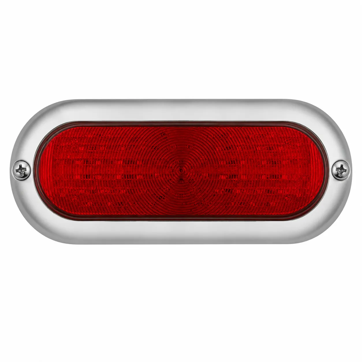 Plafón multivoltaje ovalado ultra slim con estrobo · Rojo