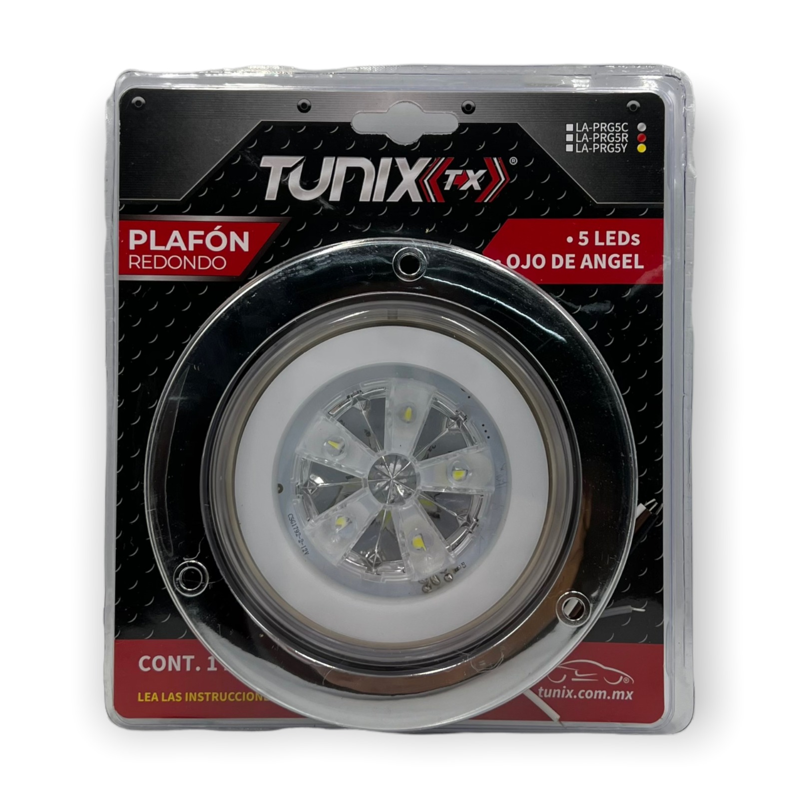 Plafón redondo de 5 LED y ojo de ángel · Blanco