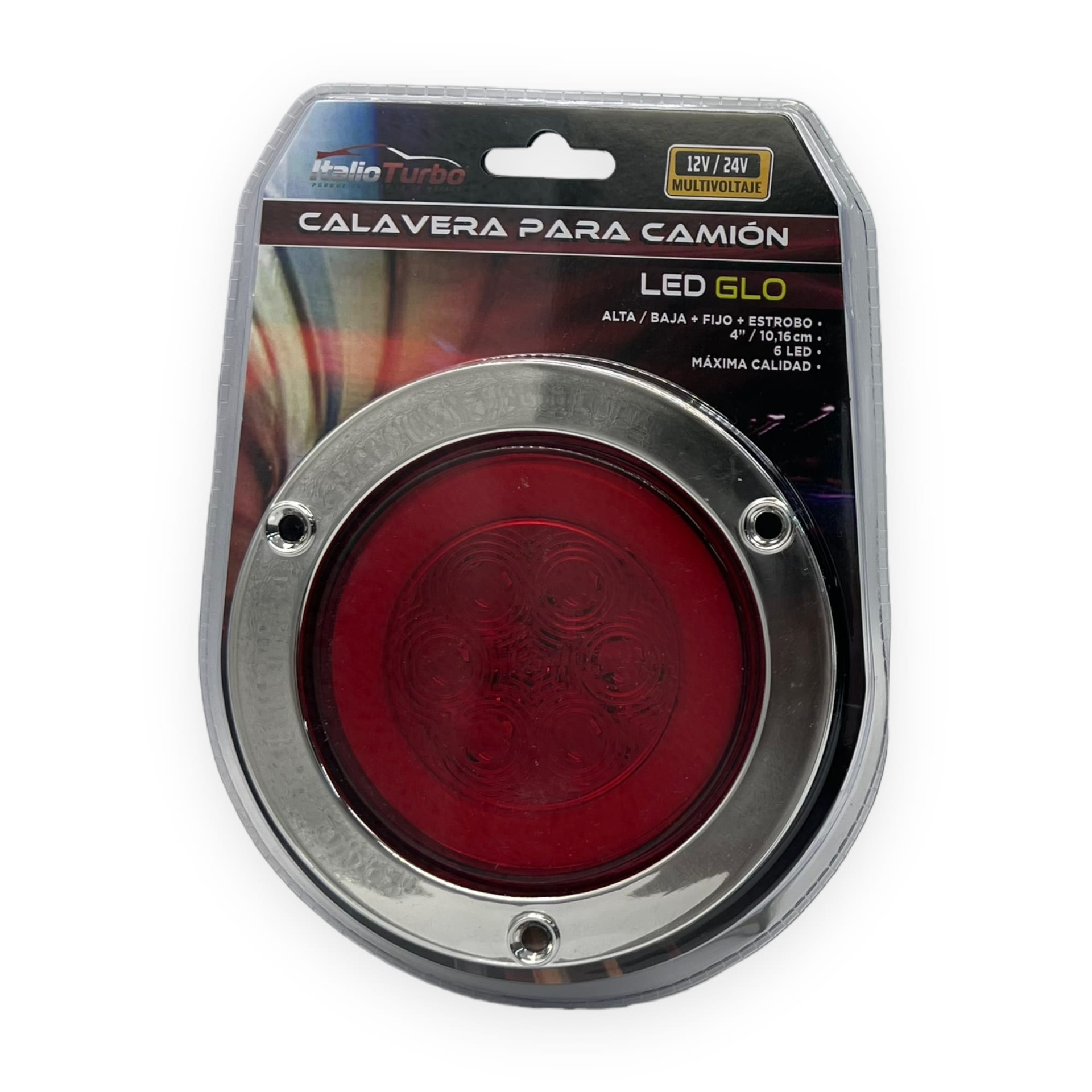 Plafón redondo con 6 LED y GLO · Rojo