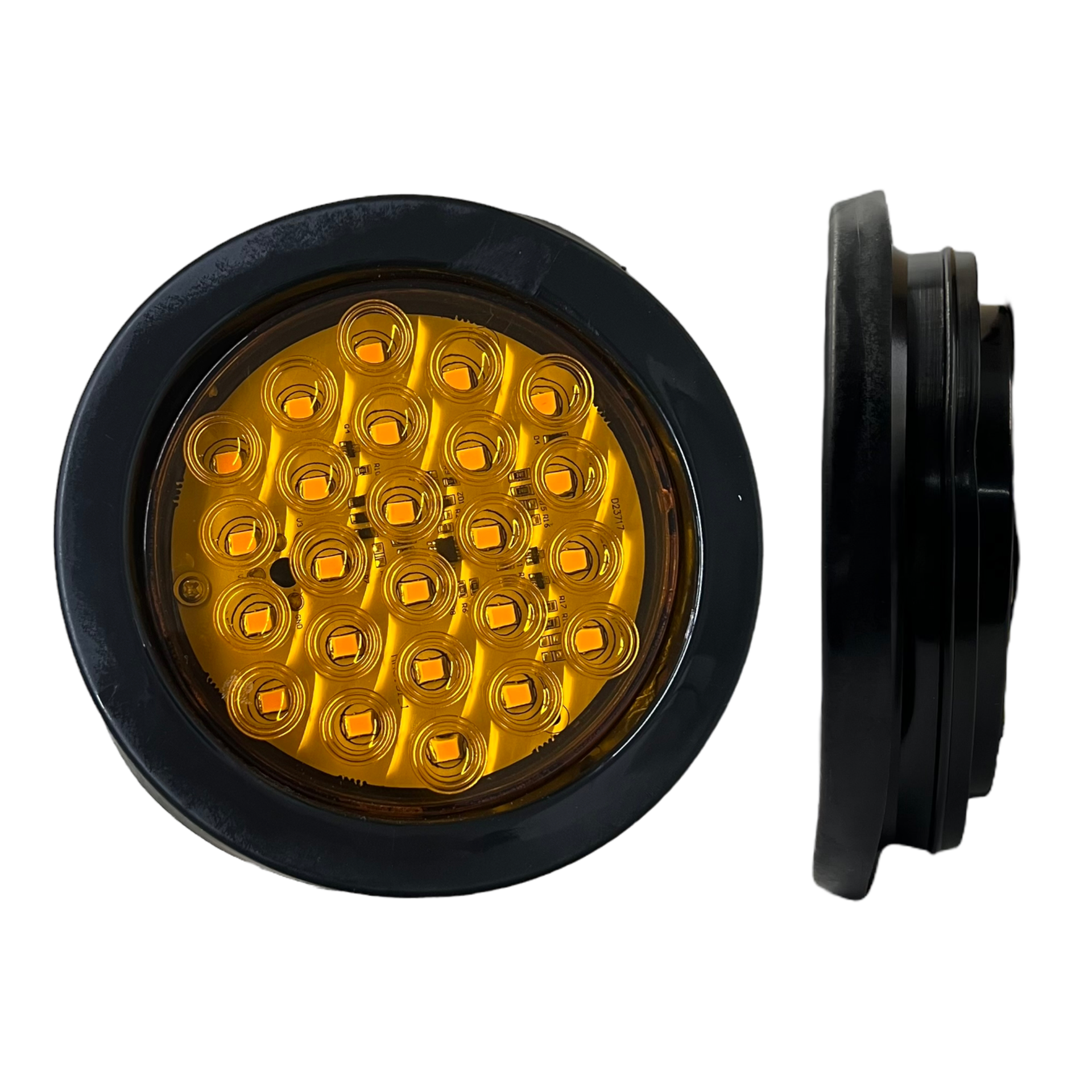 Plafón para embutir con 24 LED de 4" · Ámbar