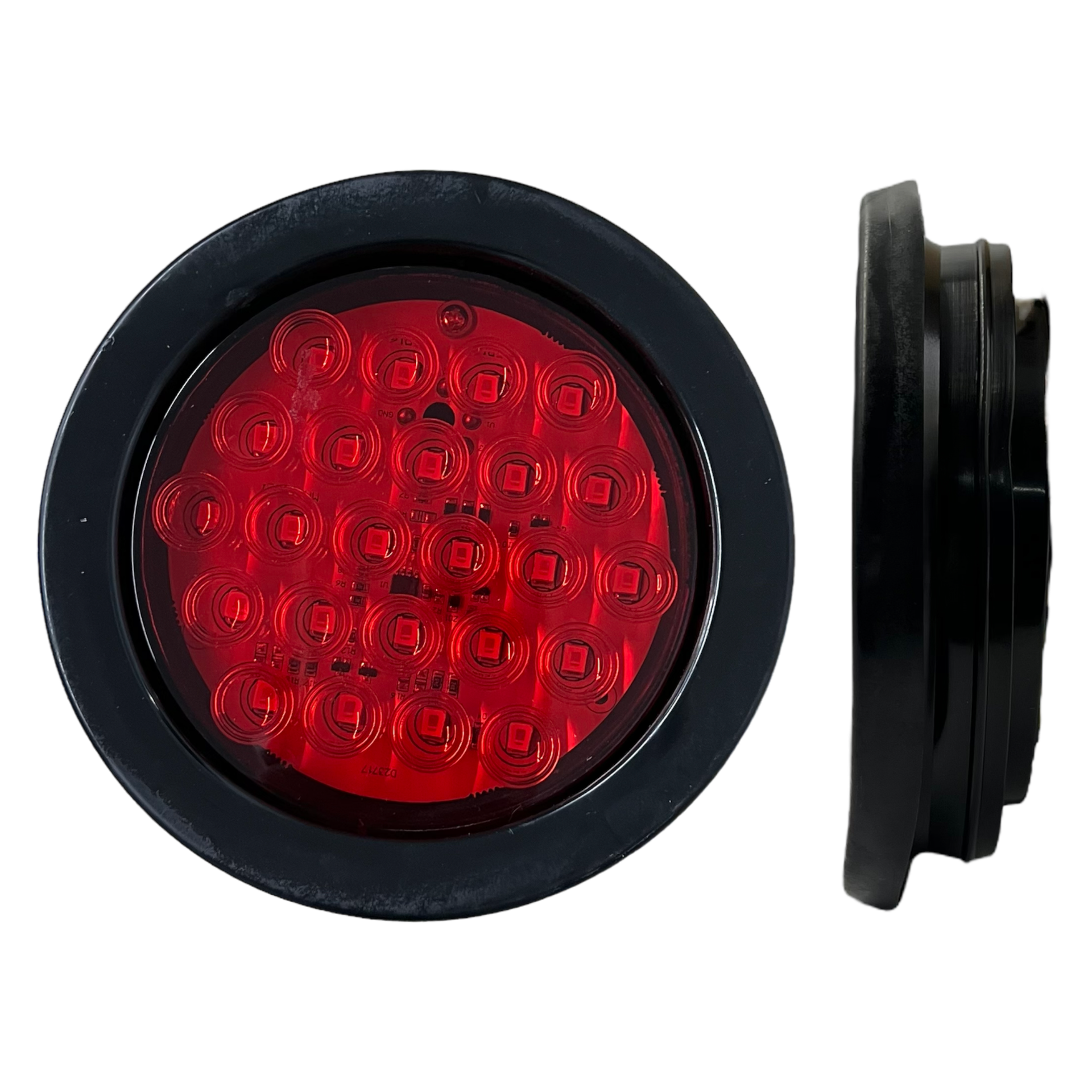 Plafón para embutir con 24 LED de 4" · Rojo