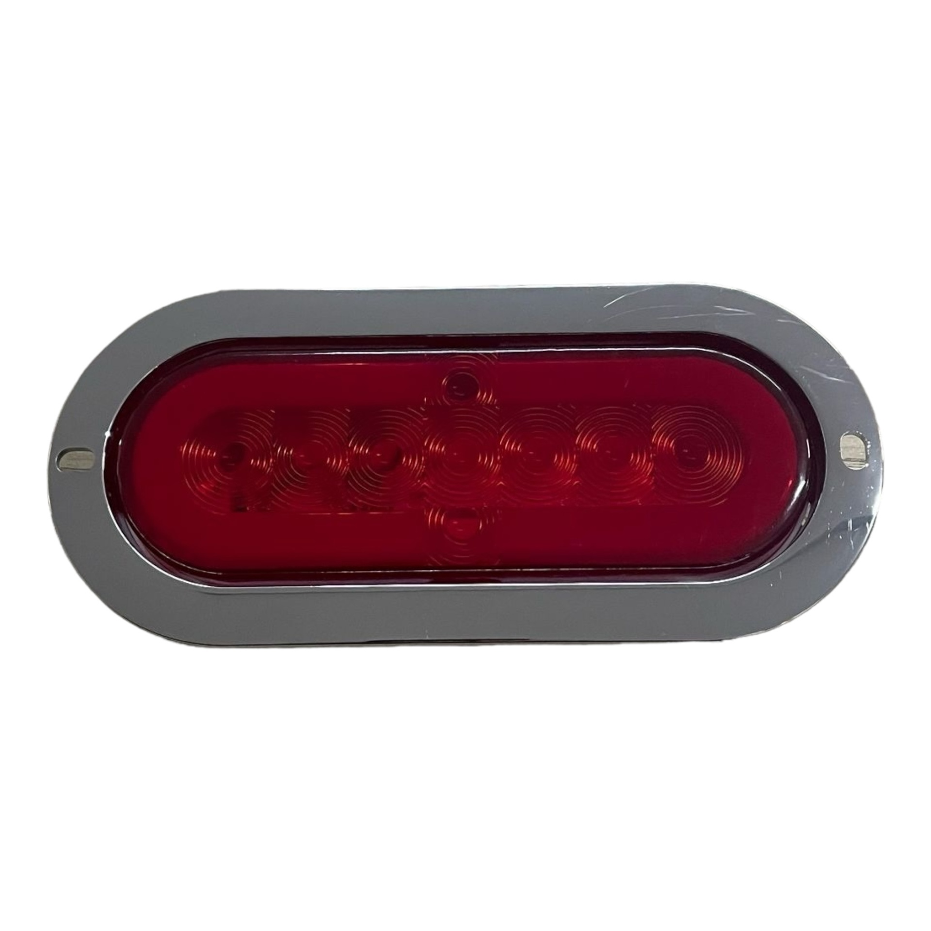 Plafón ovalado de 9 LED con GLO función alta, baja y estrobo · Rojo
