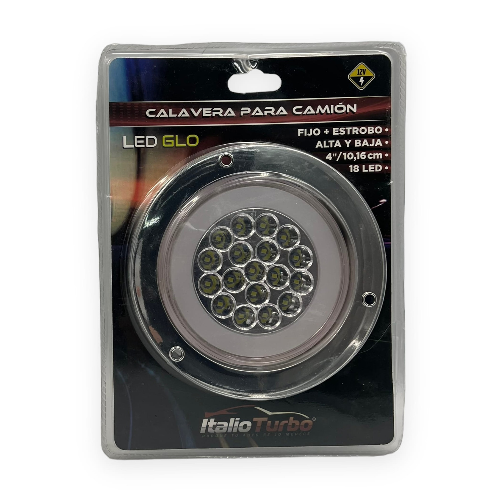 Plafón GLO de 4" para camión con 18 LED · Blanco