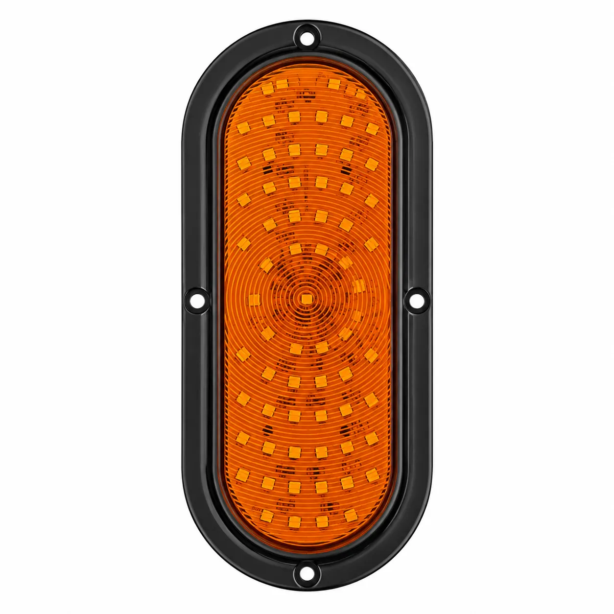 Plafón ovalado con borde negro con 66 LED · Ámbar