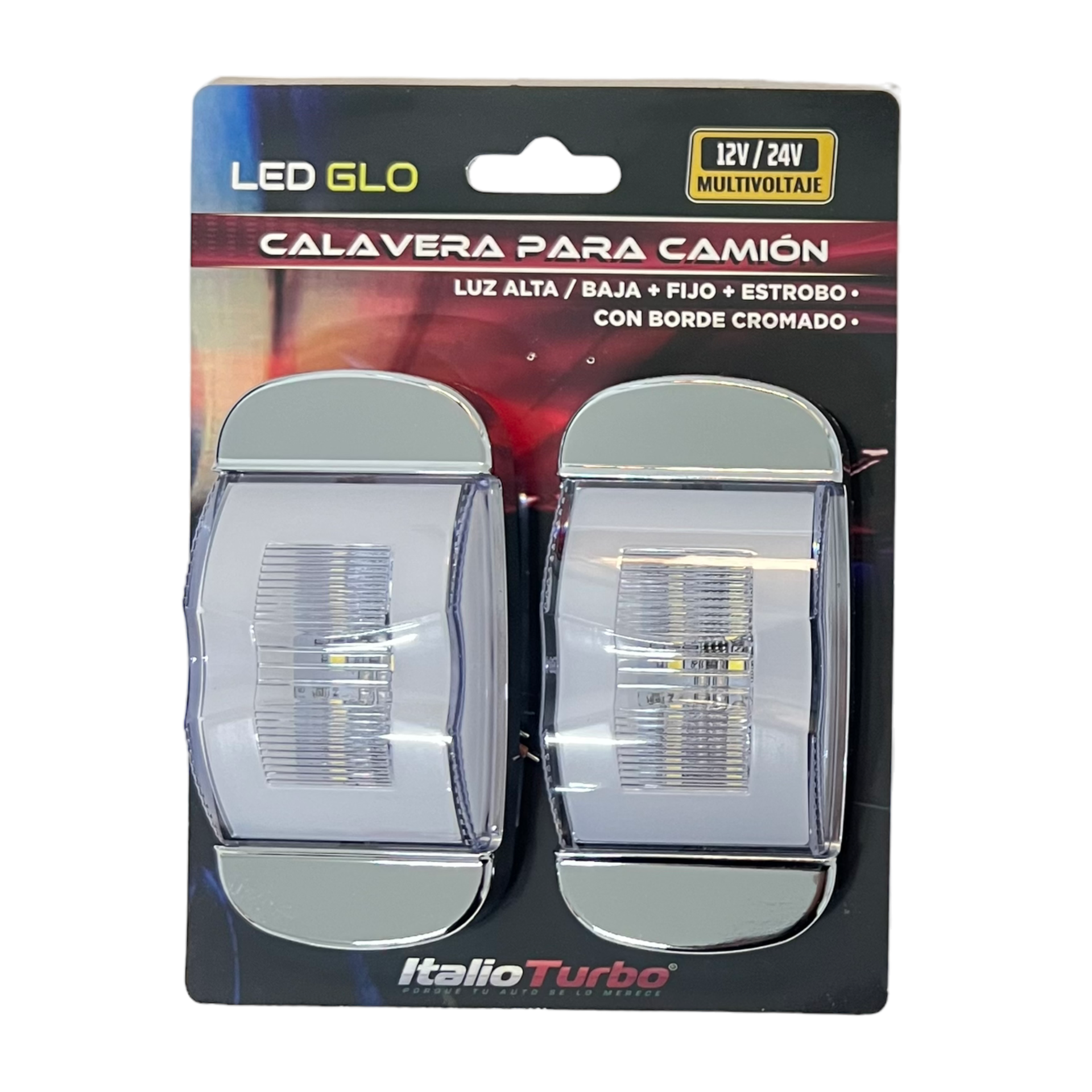 Plafón lateral para camión con borde cromado · Blanco